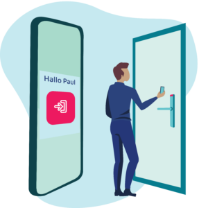Illustration für die Anleitung der mobilen HelloGuest App